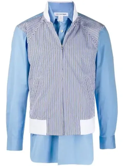 Comme Des Garçons Shirt Layered Style Shirt In Blue