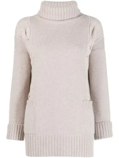 Lorena Antoniazzi Roll-neck Jumper In Grey