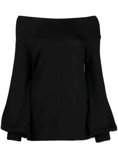 P.a.r.o.s.h Off-the-shoulder Jumper In Black