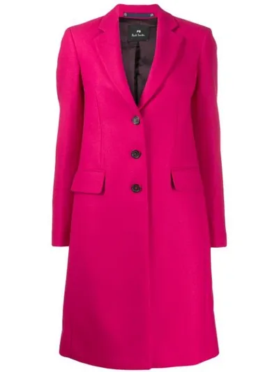 Ps By Paul Smith Ps Paul Smith Single-breasted Coat - Rosa In Rasp