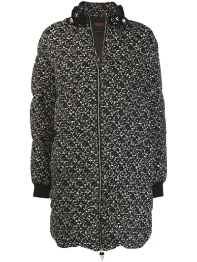 Giambattista Valli Tweed Puffer Jacket In Black