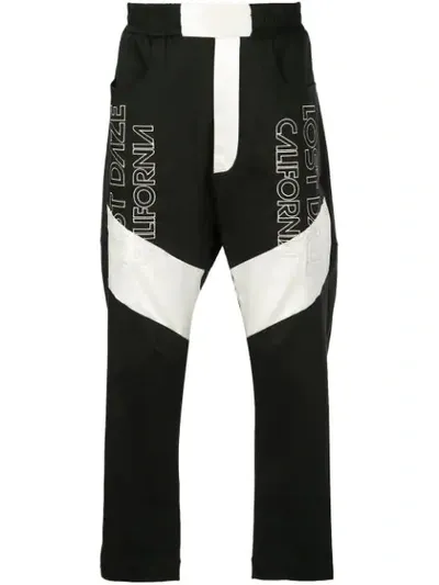 Lost Daze Contrast Moto Trousers In Black