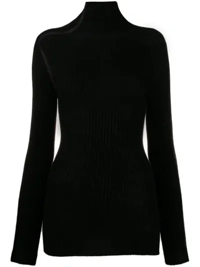 Victoria Beckham Top Mit Lochstrickmuster In Black