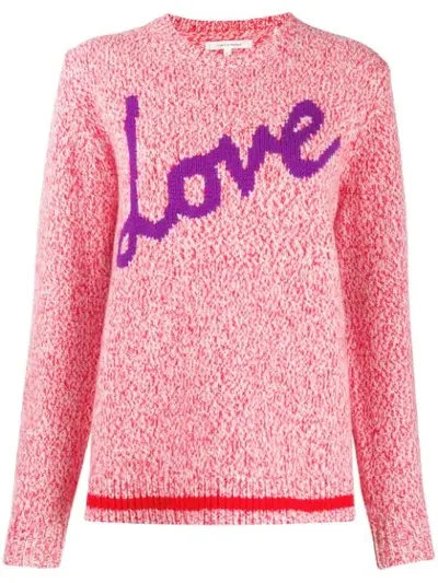 Chinti & Parker Love Intarsia Jumper In Pink