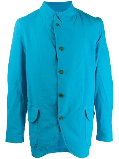 Comme Des Garçons Shirt Single-breasted Fitted Blazer In Blue