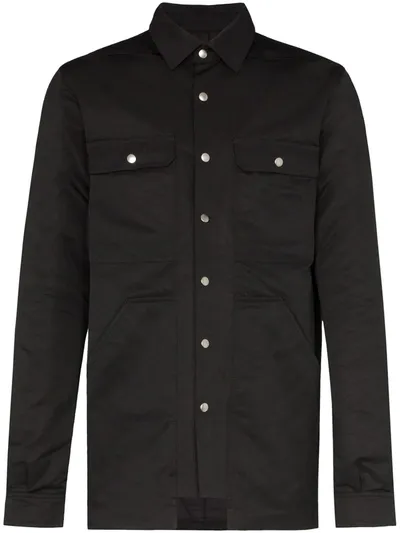 Rick Owens Drkshdw Padded Organic Yarn Outershirt In Black