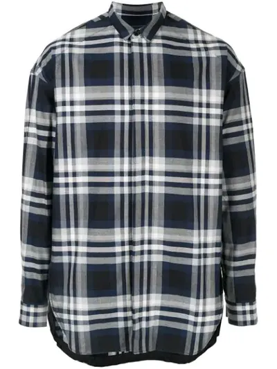 Juunj Check Print Shirt In Blue