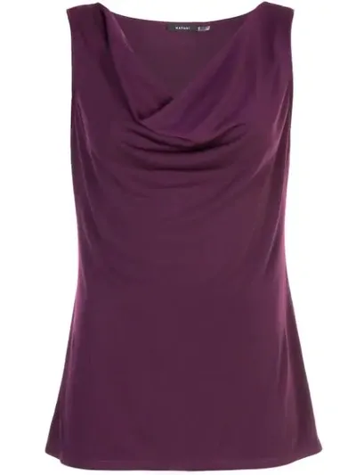 Natori Cowl Neck Tank Top In Purple