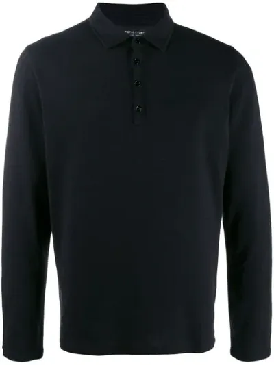 Majestic Buttoned Polo Shirt In Black