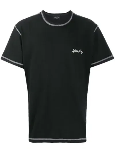 Andrea Ya'aqov Contrast Stitch T-shirt In Black