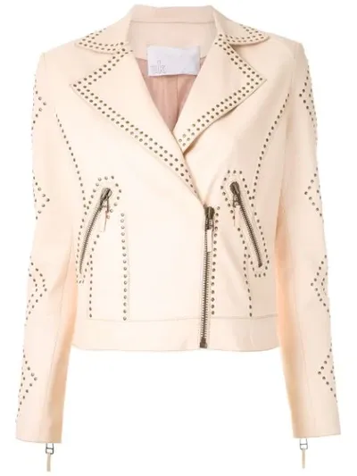 Nk Mestico Jill Leather Jacket In Neutrals