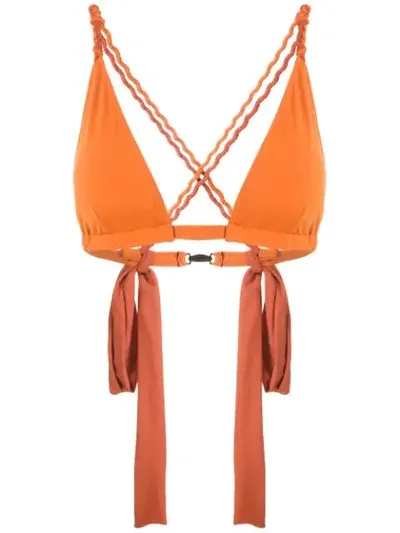 Clube Bossa Blume Bikini Top In Orange