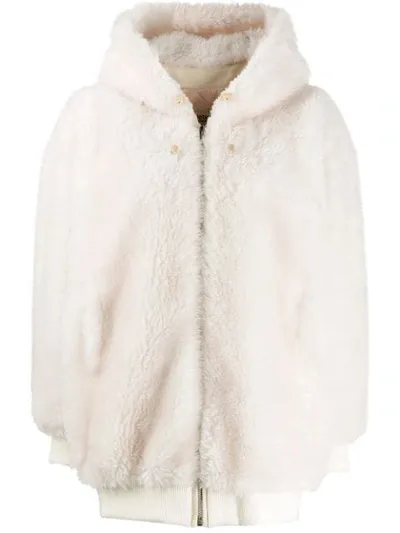 Yves Salomon Shearling Jacket In White