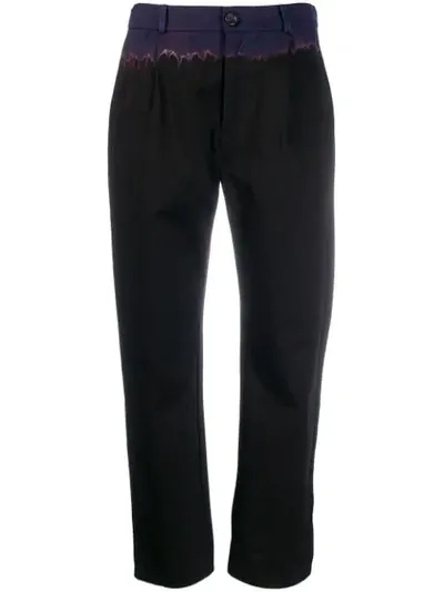 Suzusan Contrast Tailored Trousers In Black