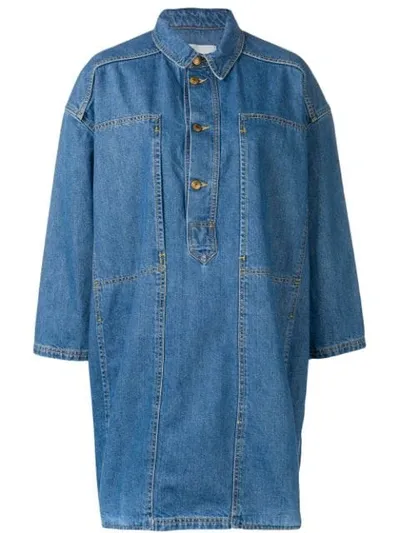 Henrik Vibskov Denim Shirt Dress In Blue