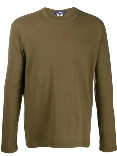 Junya Watanabe Long Sleeved Jersey Top In Green