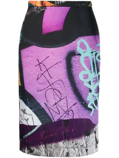 Marques' Almeida Graffiti Skirt In Purple