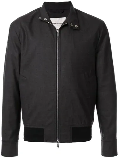 Cerruti 1881 Wool Biker Jacket In Black