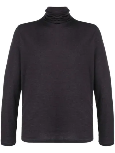 Majestic Roll Neck Jumper In Blue