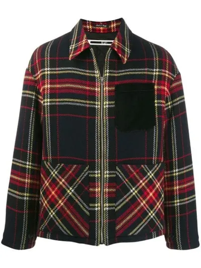 Mcq By Alexander Mcqueen Check Print Shirt Jacket In Blue