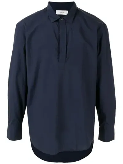 Cerruti 1881 Concealed Placket Shirt In Blue