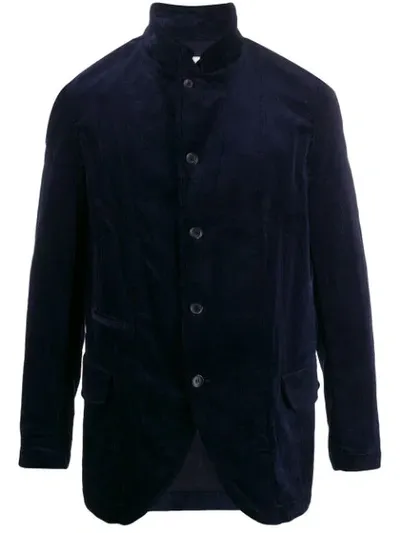 Comme Des Garçons Shirt Corduroy Blazer In Blue