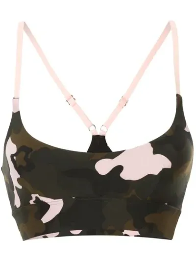 The Upside Camouflage Cropped Top In Green