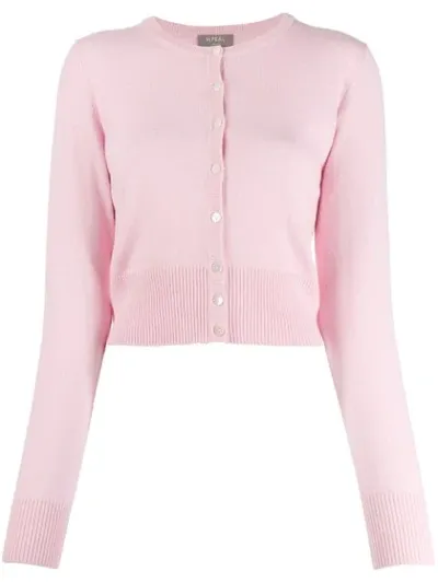 N•peal Cashmere Cropped Cardigan In Pink