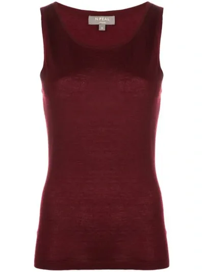 N•peal Fine Knit Tank Top In Red