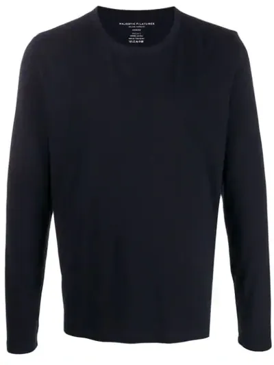 Majestic Long-sleeve T-shirt In Blue