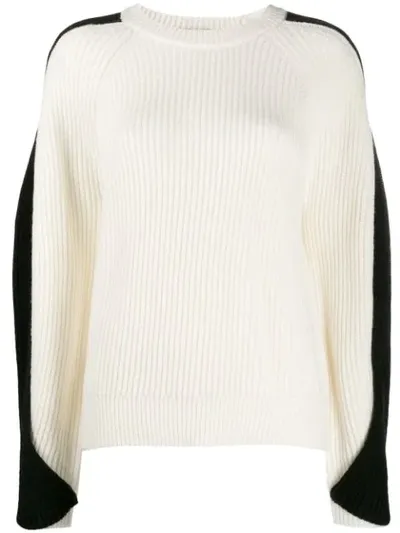 Lala Berlin Twisted Sleeve Sweater In White