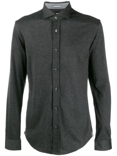 Hugo Boss Plain Shirt In Grey