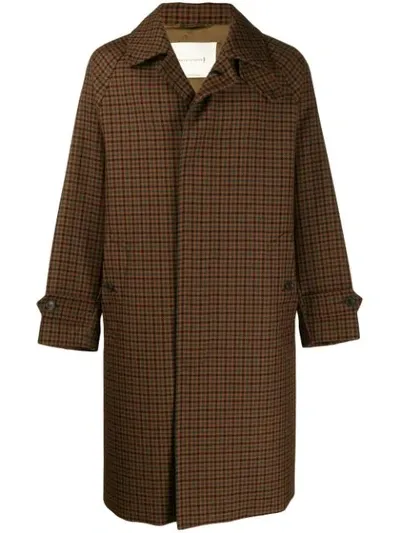 Mackintosh Blackridge Check Wool Oversized Coat In Brown