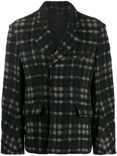 Ann Demeulemeester Check Pattern Jacket In Black