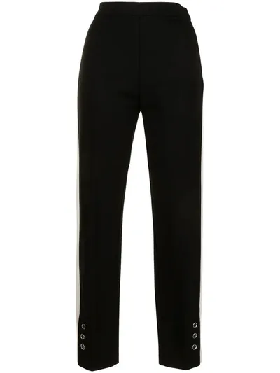 Twinset High-waisted Slim-fit Trousers In Black