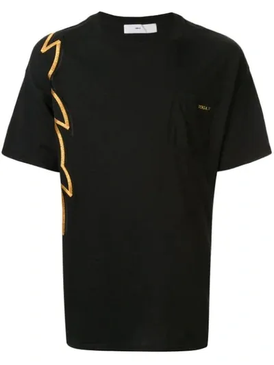 Toga Virilis Embroidered T-shirt In Black