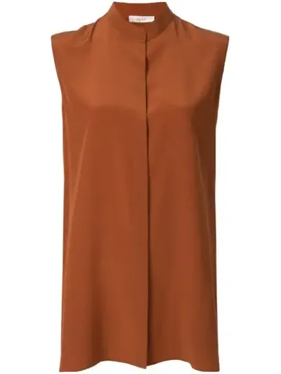 The Row Tara Top In Brown