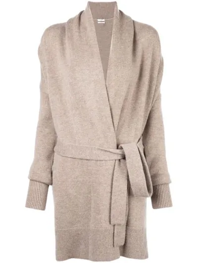 Co Oversized Belted Cardigan In Neutrals