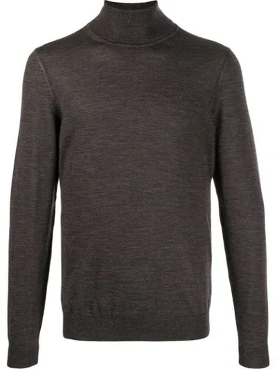 Hugo Boss Turtle Neck Jumper In Grey