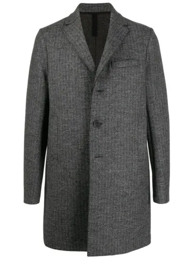 Harris Wharf London Midi Single Breasted Coat In Grey