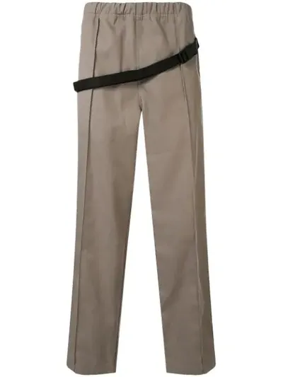 Maison Margiela Waist Pouch Trousers In Brown