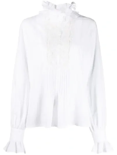 Wandering Loose-fit Ruffled Shirt In White