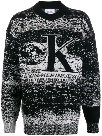 Calvin Klein Jeans Est.1978 Monochrome Knit Sweater In Black