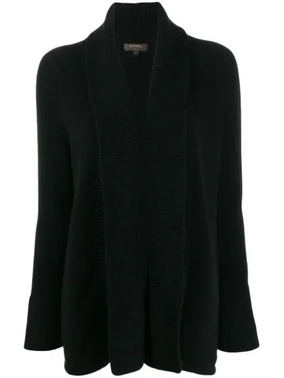 N•peal Open Front Cardigan In Black