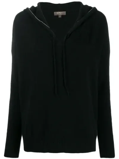 N•peal Metal Edged Hoodie In Black