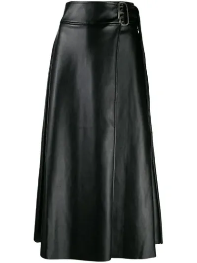 Each X Other Vegan Leather Wrap Skirt In Black