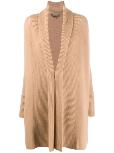 N•peal Vertical Placket Cardigan In Neutrals