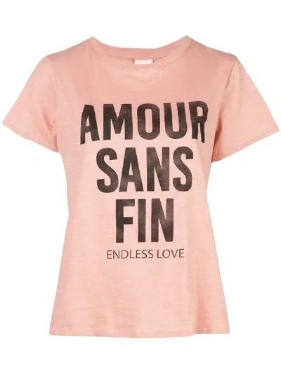 Cinq À Sept Printed Endless Love T-shirt In Pink