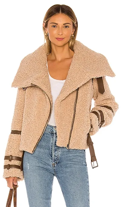 Tularosa Bailey Moto Jacket In Camel