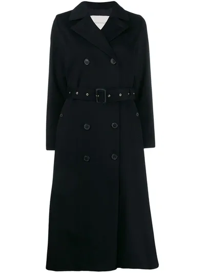 Mackintosh Montrose Long Trench Coat In Blue